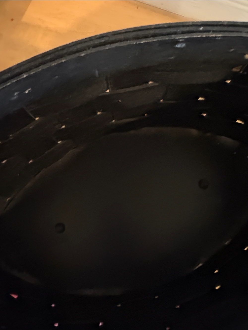 Longaberger Black Oval Woven Storage Basket - Picture 5 of 6